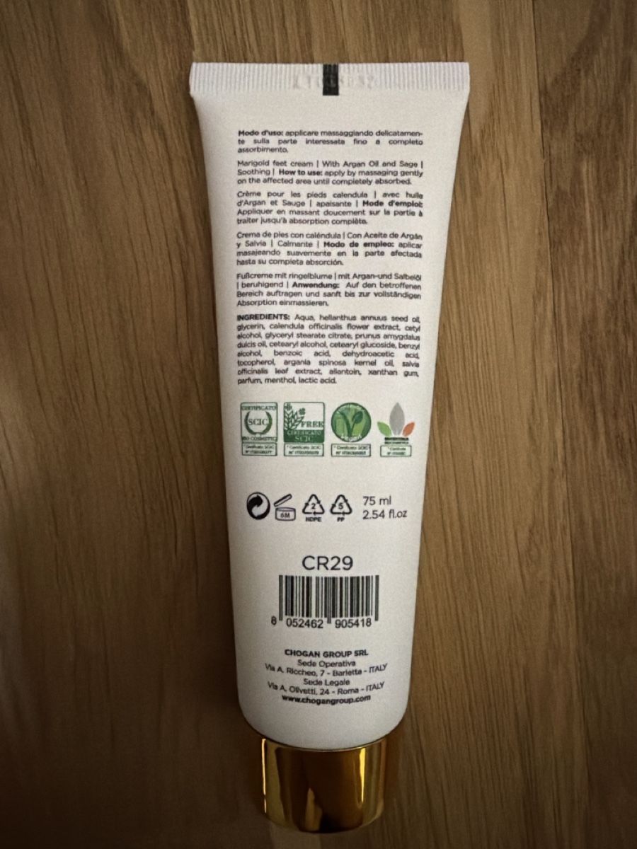 Chogan Pedicure: Chogan Fusscreme Calendula – Usato da Wangs venduto da 5andra16 1