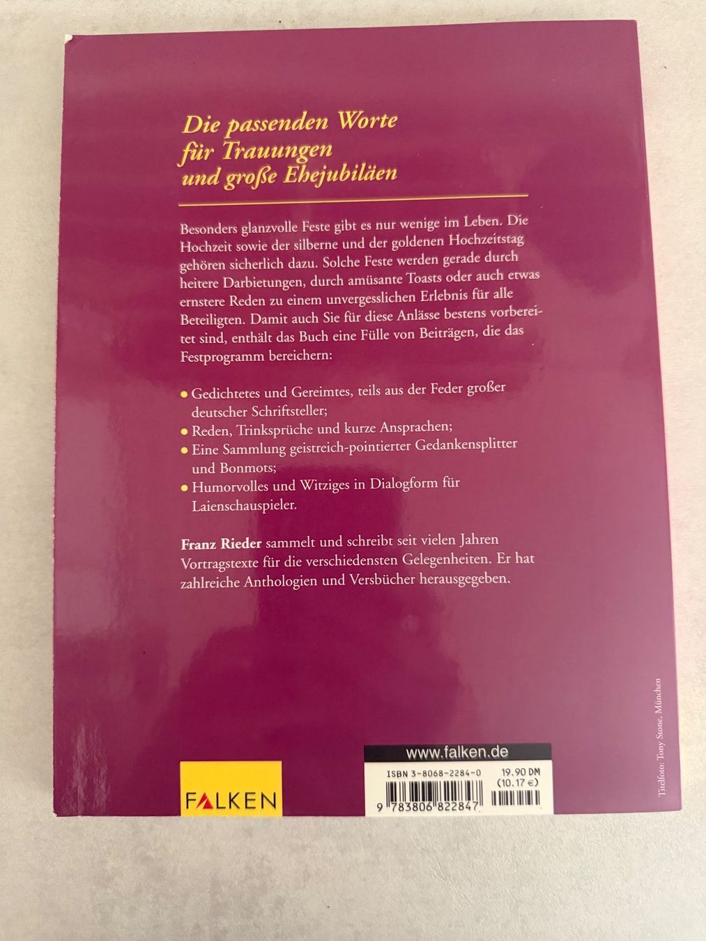 Libri: Günter Georg  Reden zur Hochzeit – Usato da Geroldswil venduto da Jeremy11 1