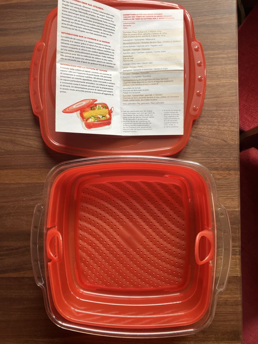 Migros Behälter & Ähnliches: Migros Topline Micro Steamer 2L - neuwertig, rot – Neu und originalverpackt aus Oberrüti von Jomaru 1