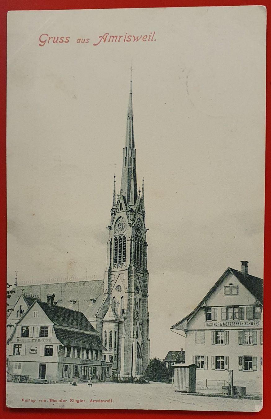 Cartoline postali: Gruss aus Amriswil 1899 – Usato da Kreuzlingen venduto da Rschweiz1