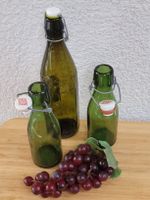 3 Vintage Glasflaschen mit Bügelverschluss
