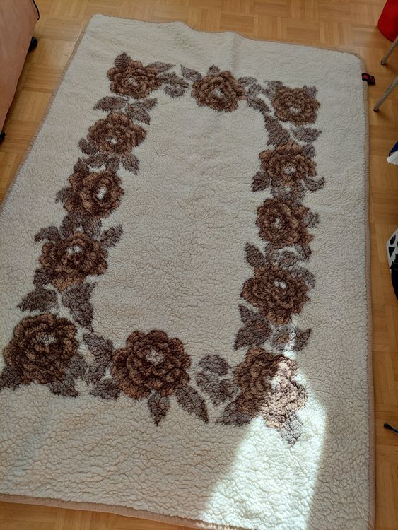Tweedmill Schurwoll-Decke, 140x240 Cm, Sechseckig, Blau – 100% Reine Wolle, Kuschelig & Dekorativ