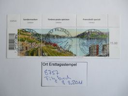 Voll Ort Ersttagsstempel 8757 Filzbach