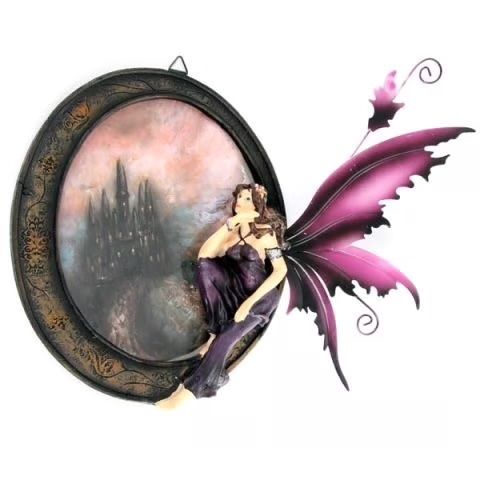 Statuette: Legends of Avalon Fee mit Bilderrahmen - violett – Nuovo e nell'imballaggio originale da Menzingen venduto da fairy123