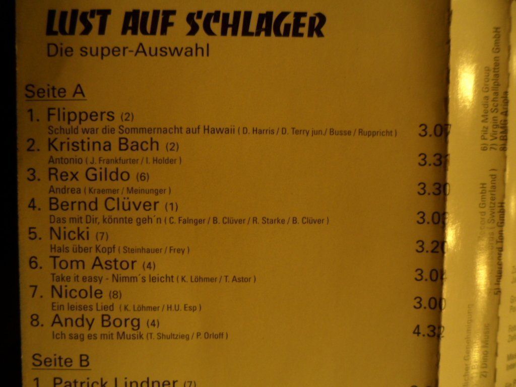 Musicassette: LUST AUF SCHLAGER – Usato da Langnau i. E. venduto da gf2_29jt 1