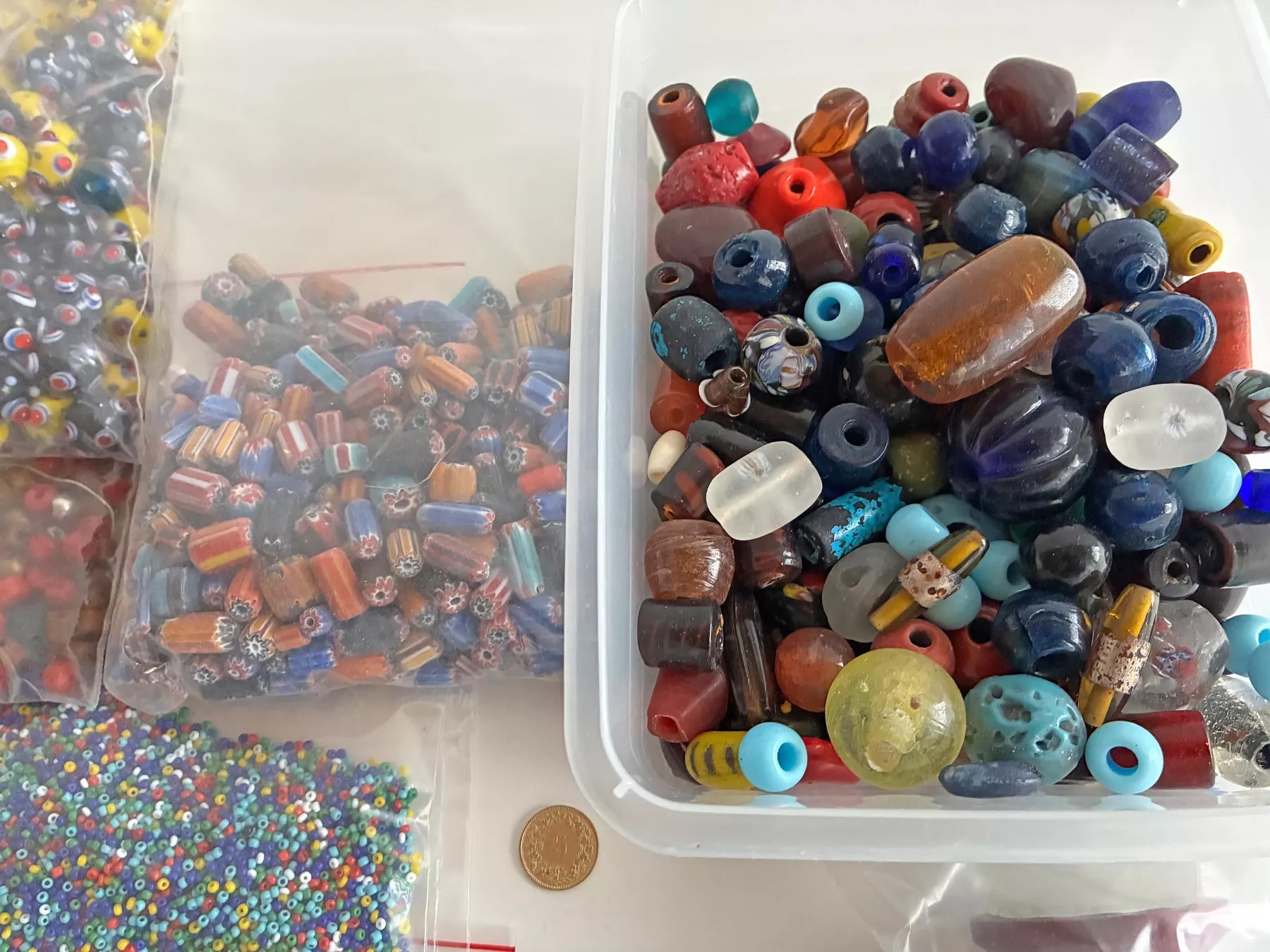 Perlen (unechte): Diverse Glasperlen – Gebraucht aus Bäretswil von robsonantik 2
