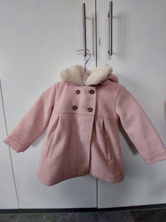 Winterlicher Mädchen Mantel, Gr 98, Rosa