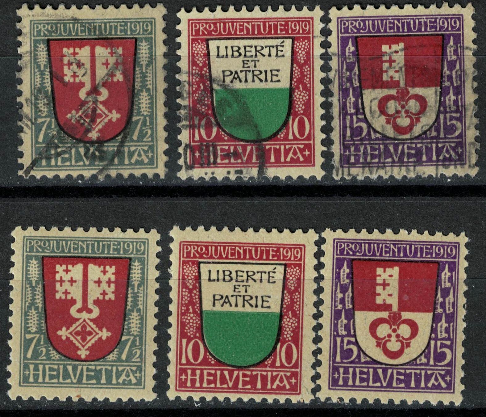 Alle Briefmarken: Pro Juventute 1921 postfrisch und gestempelt – Gebraucht aus Bern von bae_958f