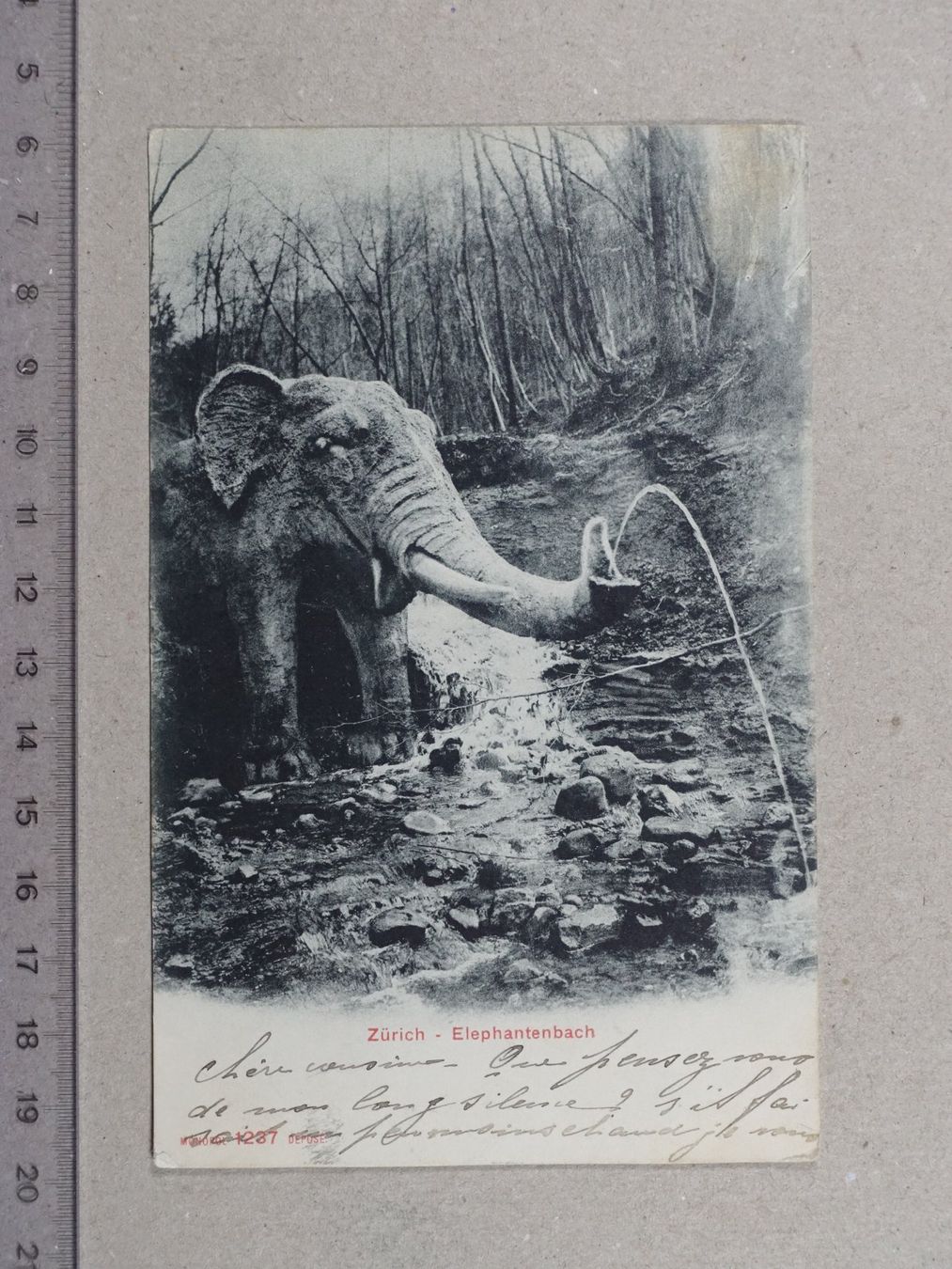 Ansichtskarten: Zürich, 1906, Elephantenbach – Gebraucht aus Lenzburg von fh1