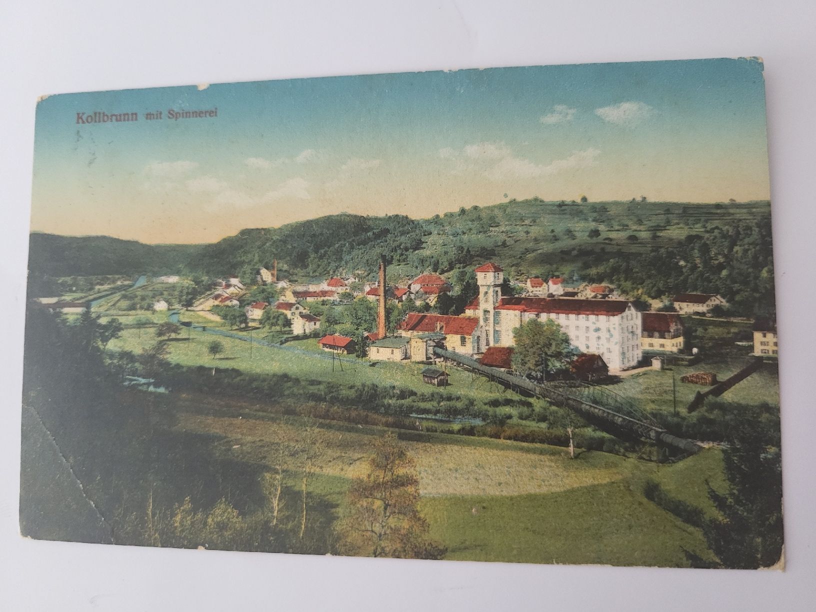 Cartoline postali: Ansichtskarte Kollbrunn mit Spinnerei R3 – Usato da nunningen venduto da mic_88k2