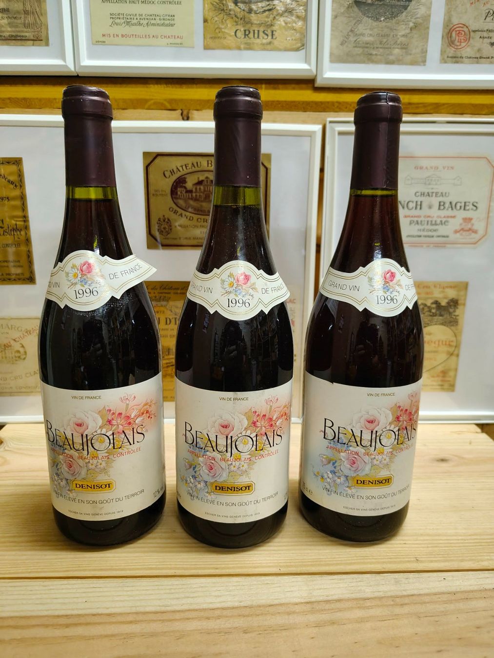 Vino: 3 X 1996 BEAUJOLAIS DENISOT – Nuovo e nell'imballaggio originale da Münchenstein venduto da weinundspirituosen 1