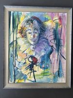 3 Clownbilder Maro Rodel - Acryl auf Leinwand