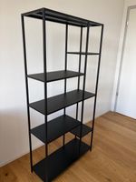 Regal schwarz Metall Gitterregal 5 Fächer 177x80cm neuwertig