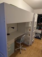 IKEA SMÅST Hochbett inkl.Schreibti,Schrank,Stuhl weiss türki