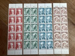 Serie 1979 Briefmarken postfrisch Porträtmarken 10er Blöcke
