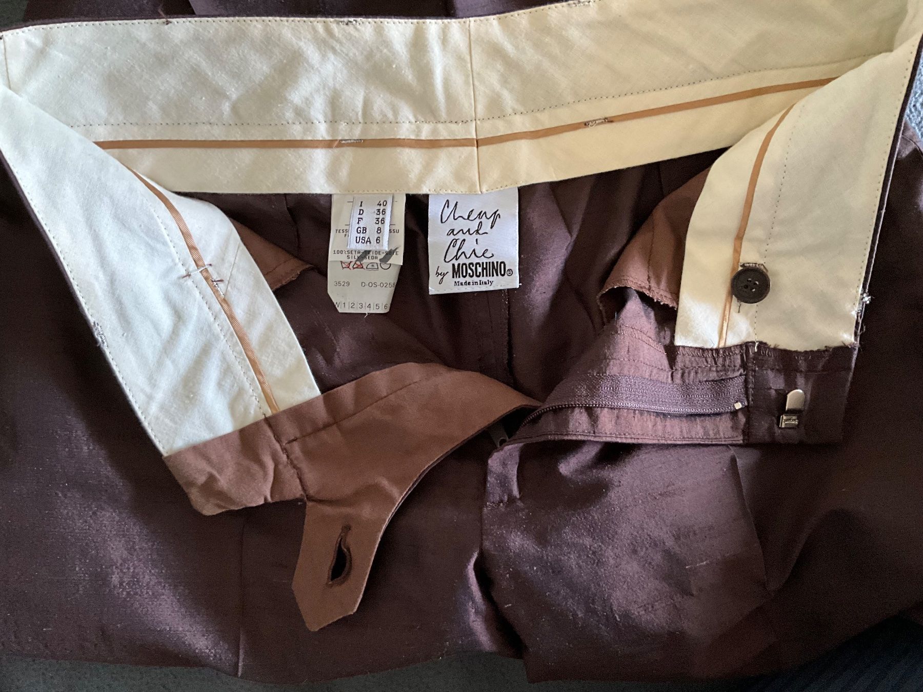 Moschino Pantaloni: 100 % Seide Hose MOSCHINO Gr. 36 – Usato da Muri b. Bern venduto da SmuriS 2