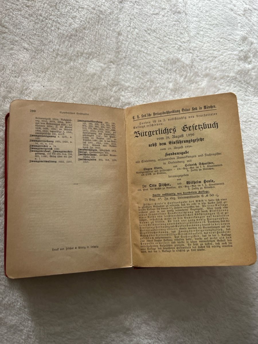 Bücher: Bürgerliches Gesetzbuch 1896 – Gebraucht aus Schaffhausen von swiss_vintage_club 6