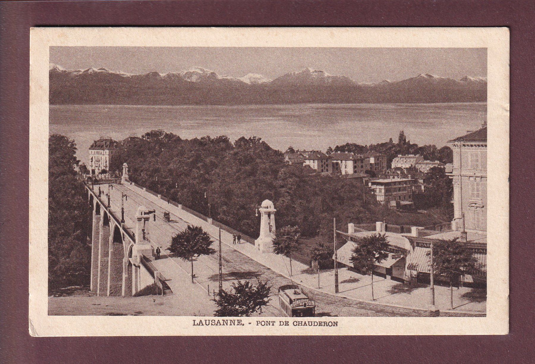 Cartoline postali: LAUSANNE - Pont Chauderon - Tram - 1917 – Usato da Pully venduto da nicecards