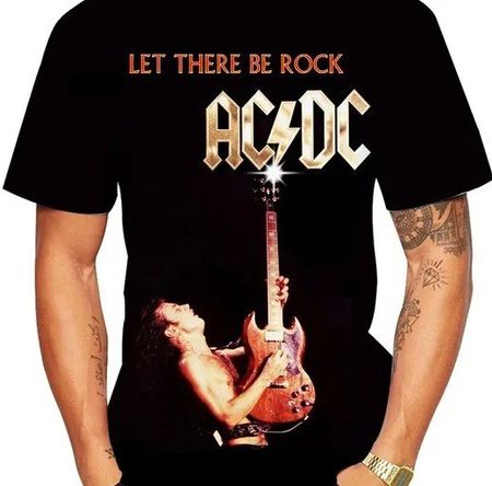 🤘🎸 AC/DC T-Shirt mit 3D-Sublimationsdruck 🎸🤘