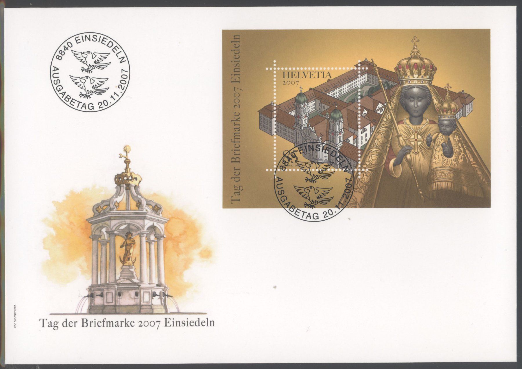 Alle Briefmarken: 2007, FDC, Tag der Briefmarke (Nr. 1257), Grossformat E6 – Gebraucht aus Willisau von Vollstempel