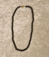 Vintage klassische Hämatit Kette – Collier mit runden Perlen