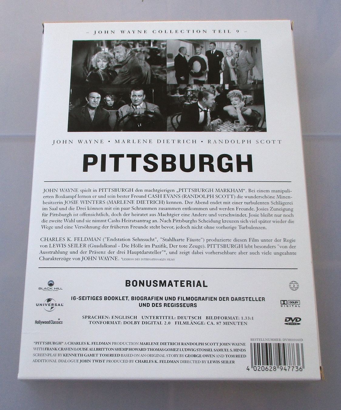 Tous les DVDs: PITTSBURGH - John Wayne/Marlene Dietrich – D'occasion à Wattwil par Muriel10 1