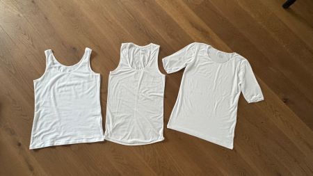Majestic Filatures/Schiesser 3er Set Untershirts Weiss Gr. L