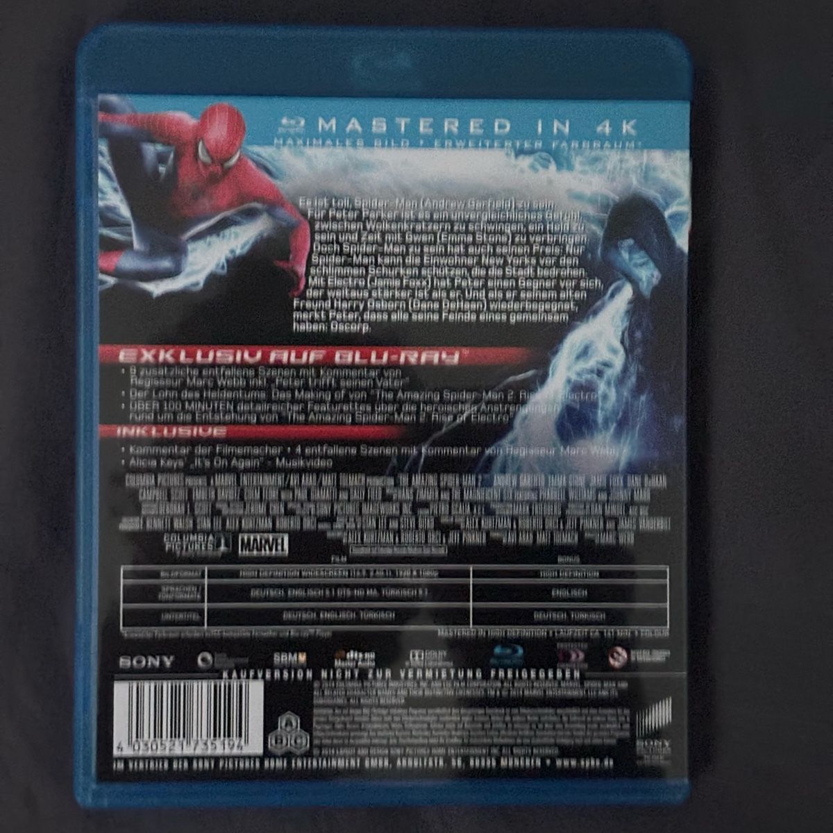 Tutti i DVDs: The Amazing Spider-Man 2 - Blu-ray Disc – Usato da Uitikon Waldegg venduto da WEB-HEAD 1