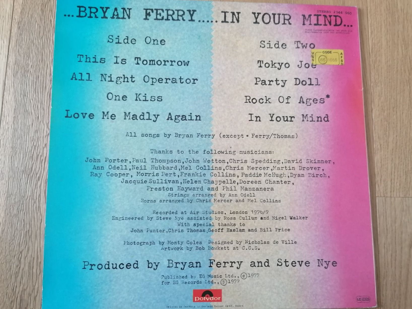 Dischi in vinile: Bryan Ferry Platte – Usato da Geroldswil venduto da Dirici 1