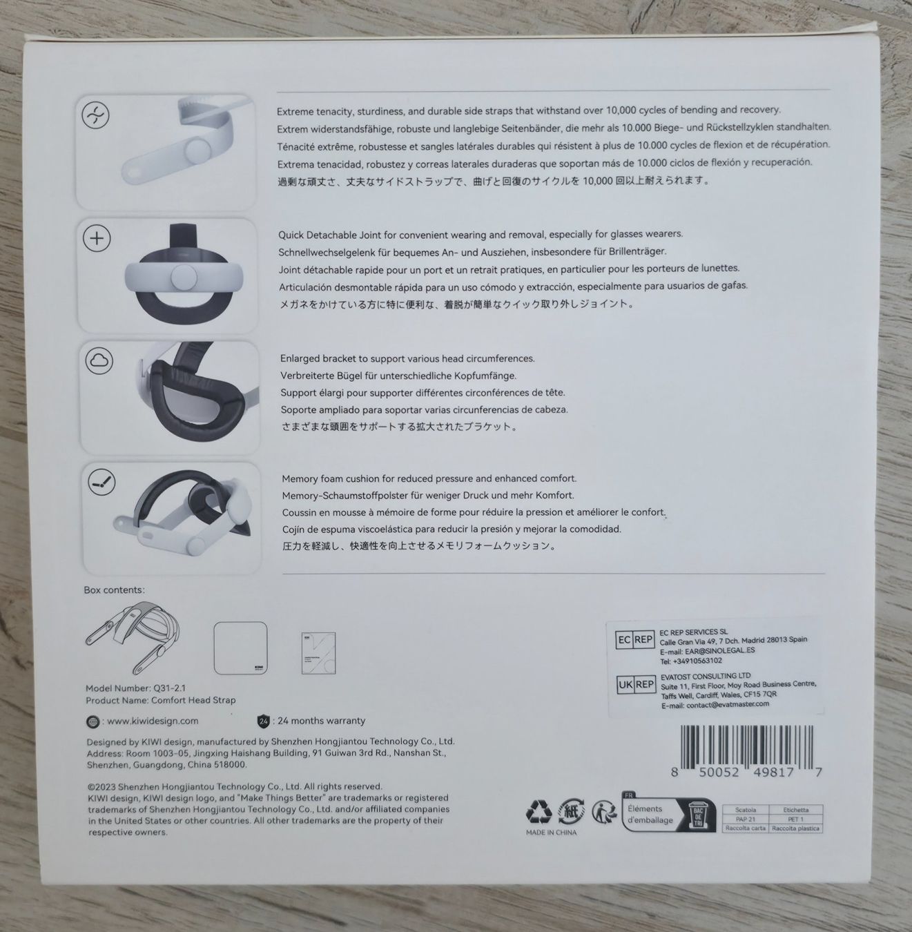 VR Brille: KIWI design | Sangle Élite Réglable Compatible Meta Quest 2 – Neu (gemäss Beschreibung) aus Sion von bitfenix 3