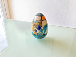Superbe oeuf décoratif en Emaux de Longwy