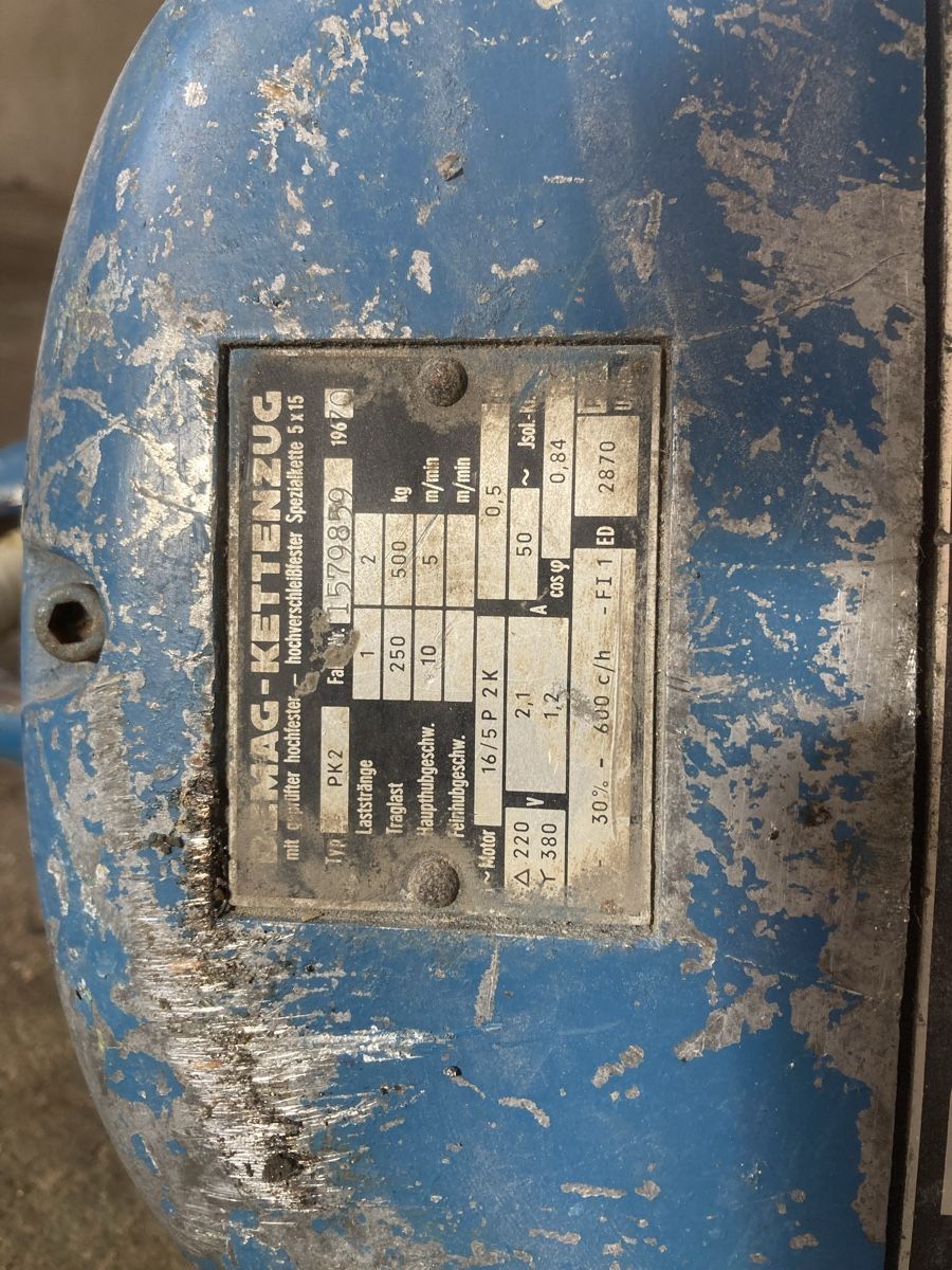 Demag Mehrzweckzüge: Kettezug DEMAG PK2 500kg – Gebraucht aus Gibswil von mai_pw2j 3