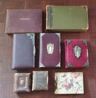 8 alte Familienalbum mit Inhalt