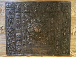Antike Kupferplatte Mandala Wanddeko Vintage
