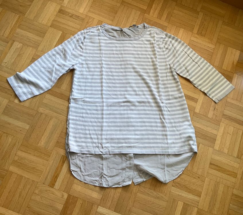 Haut chemisier femme Frogbox Princess taille 38 blanc manches courtes