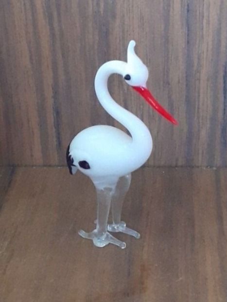 Murano Figuren: Figur Storch Glas Murano antik – Gebraucht aus Mörschwil von antiksalon 1