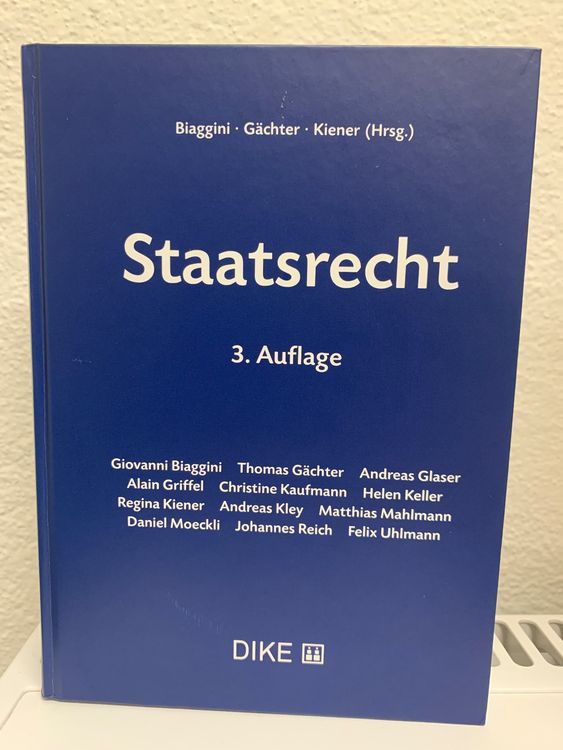 Staatsrecht, Biaggini, 3.Auflage (Neu (gemäss Beschreibung)) in Zürich ...