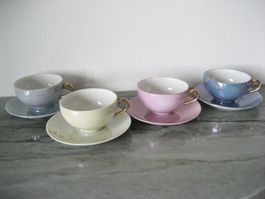 Porzellan Teetassen 4er Set - Tee Tassen