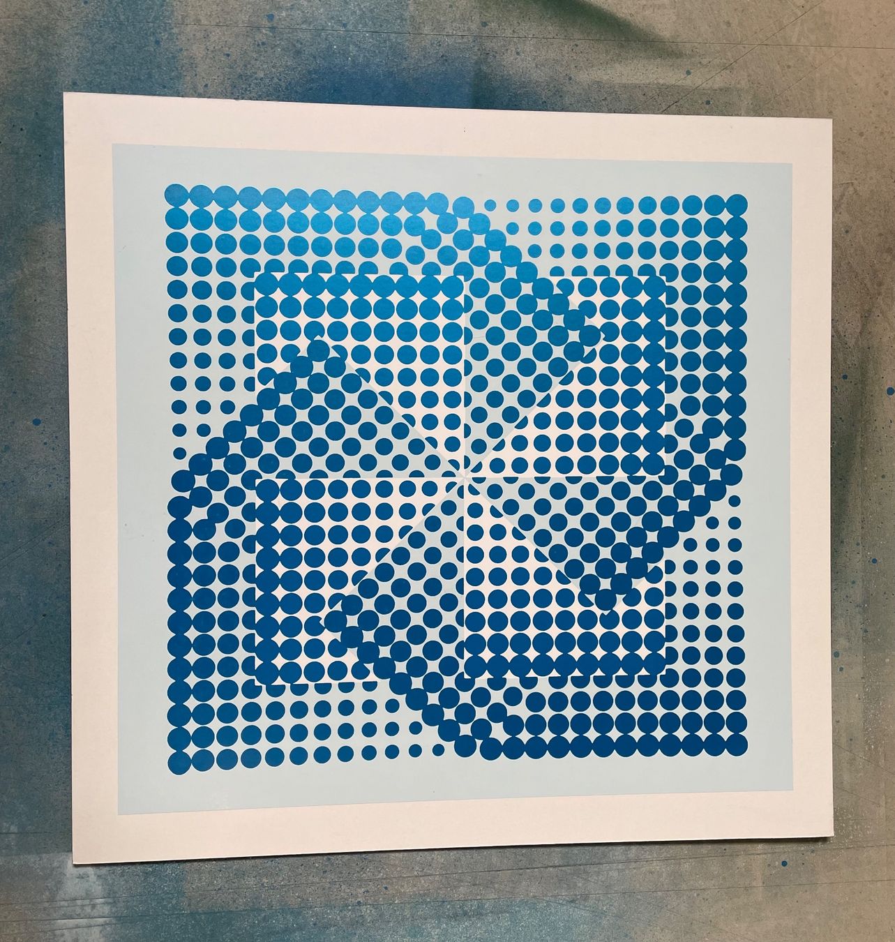 Foto & Immagini: Bild Siebdruck blau – Usato da Rütihof venduto da JulieH85