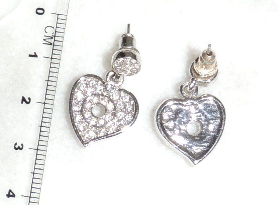 Orecchini pendenti & Orecchini a lobo: HERZIGE OHRSTECKER VERSILBERT "HEARTS" MOISSANITE NEU – Nuovo (secondo la descrizione) da Au ZH venduto da FashionConsultant 4