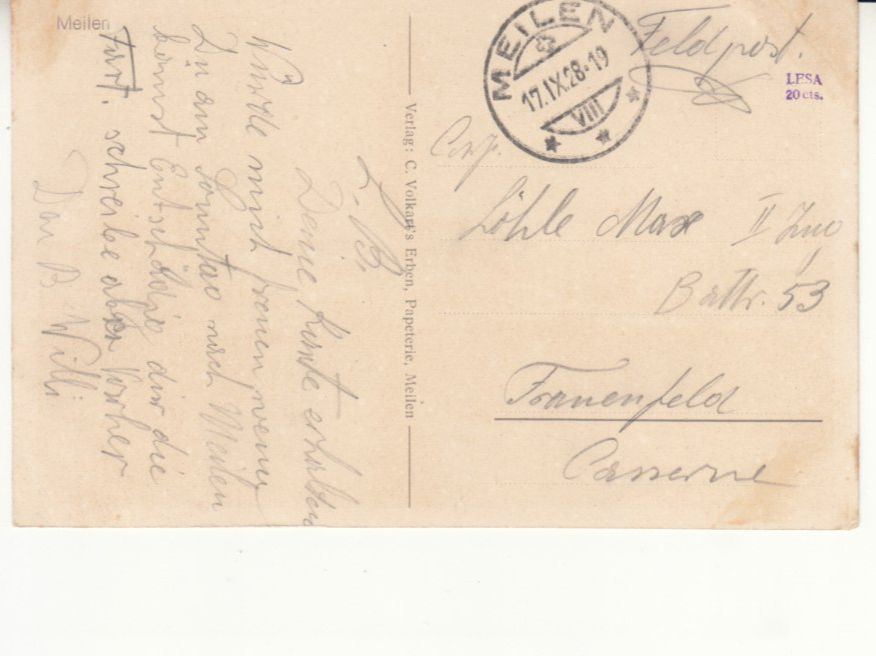 Cartoline postali: Meilen 1928 – Usato da Bürglen TG venduto da StampGraf 1