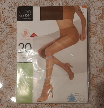 Ellen Amber Jeunesse Strumpfhose 20den Gr.M Dusk/Hellbraun