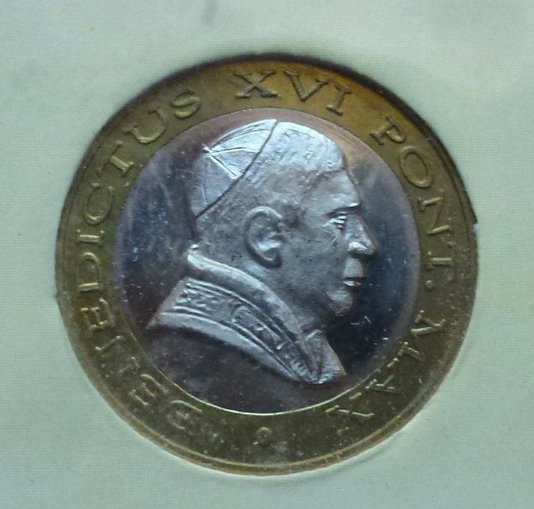 Tutti le monete: Pontificate Joseph Ratzinger 19.IV.2005 – Usato da Walkringen venduto da Casablanca777 1
