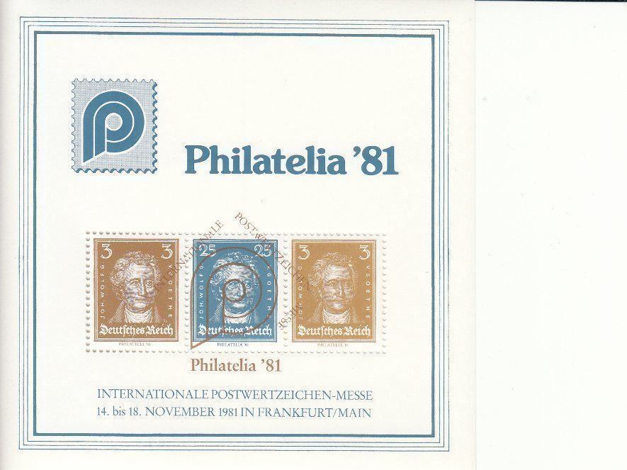 Tutti i francobolli: Faltblatt Philatelia '81 Frankfurt – Usato da Bürglen TG venduto da StampGraf 6