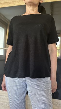 T-shirt COS noir 100% lin taille L neuf