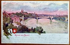 Gruss aus Basel - Litho 1904