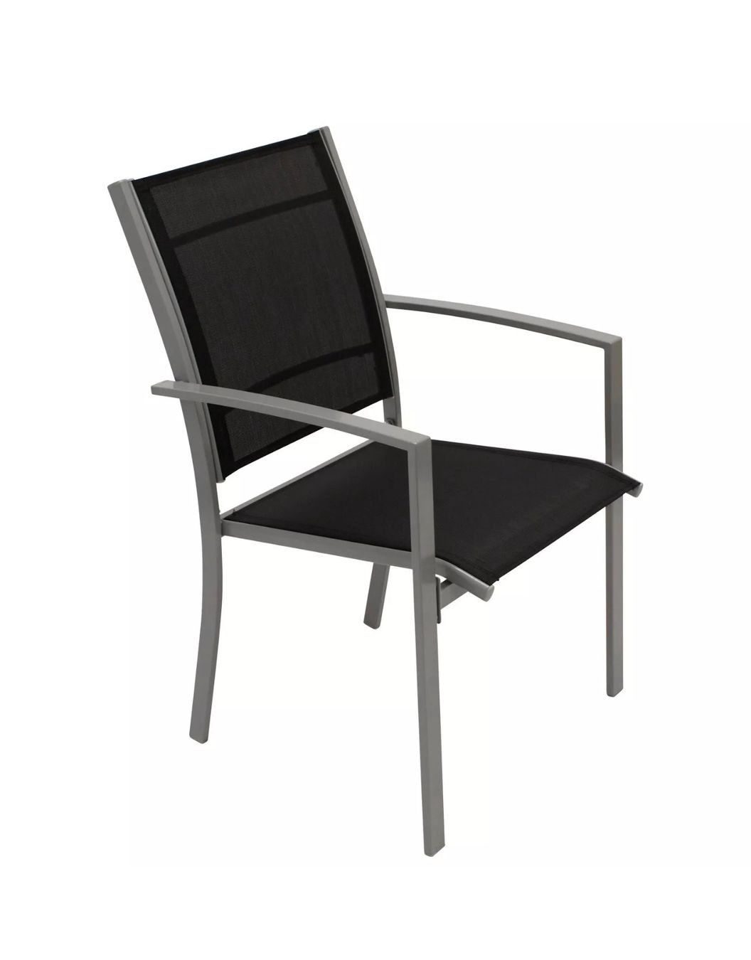 Sedie: Stapelsessel, Metall silber + Textilgewebe schwarz, 4-er Set – Nuovo e nell'imballaggio originale da Amriswil venduto da JaJa-Express 1