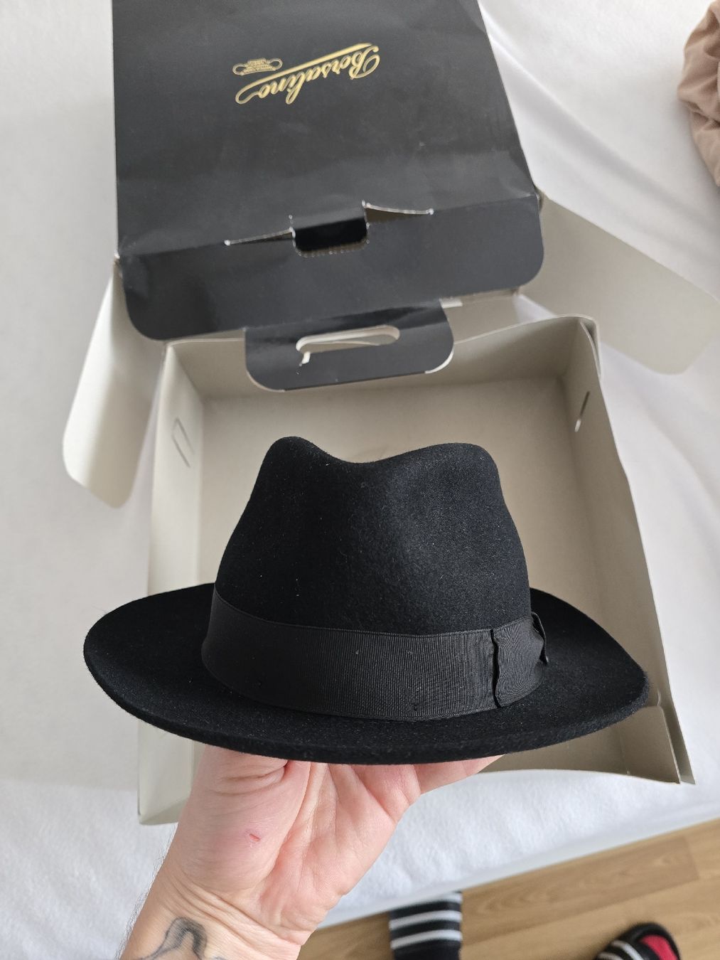 Borsalino Copricapi, berretti & cappellini: Borsalino hut Neu – Nuovo e nell'imballaggio originale da Amriswil venduto da newschweiz 1