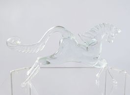 Vintage Glas Pferd Figur - Handgeblasen -  Murano Stil