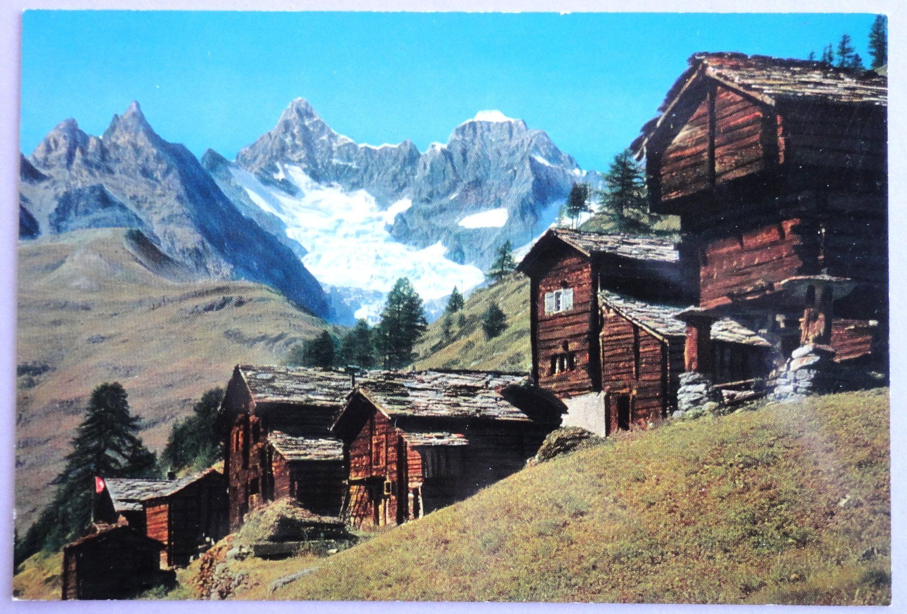 Cartoline postali: Zermatt, Findeln mit Obergabelhorn – Usato da Fétigny venduto da Billy2miny